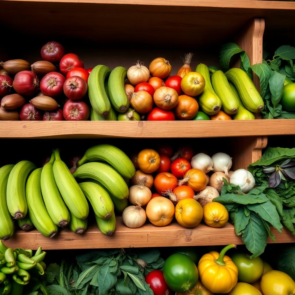 Fresh fruit and vegetable shelves at Gateway Supermarket